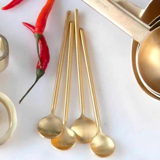 spoon - thin gold - 4.75" short by be home
