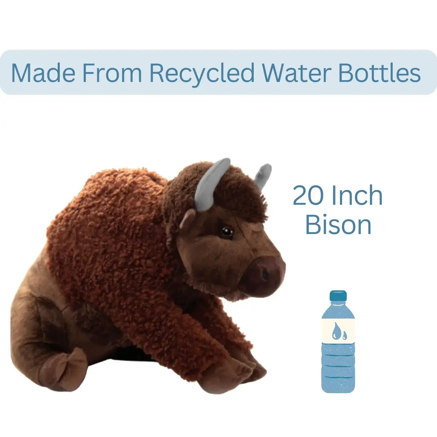 toy - animal plush - wild onez - bison large 20" by the petting zoo