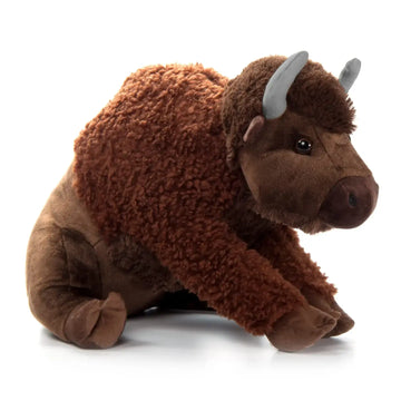 toy - animal plush - wild onez - bison large 20" by the petting zoo