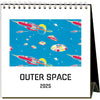 desk calendar - 2025 - outer space by found image