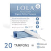 tampons - organic cotton - 20-count by lola