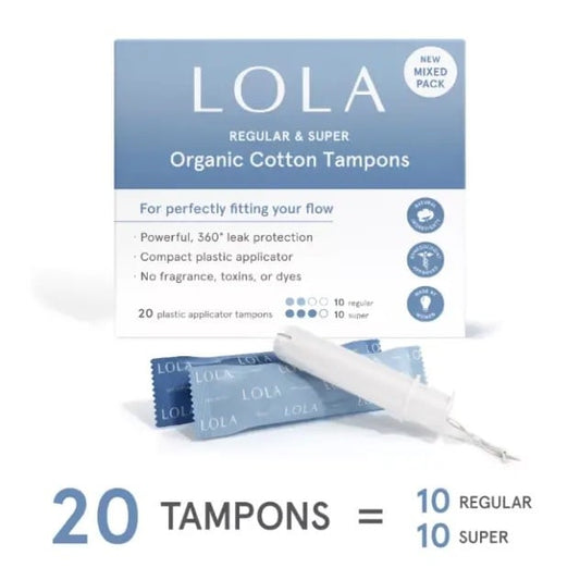tampons - organic cotton - 20-count by lola