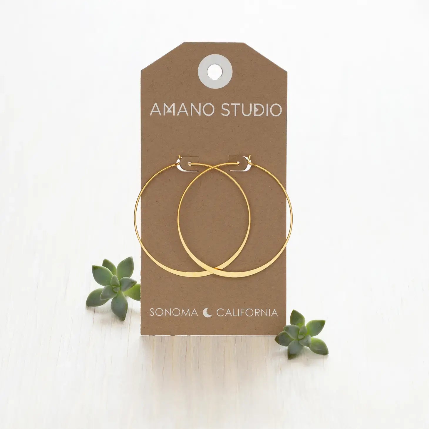 earrings - classic hoops - gold by amano studio