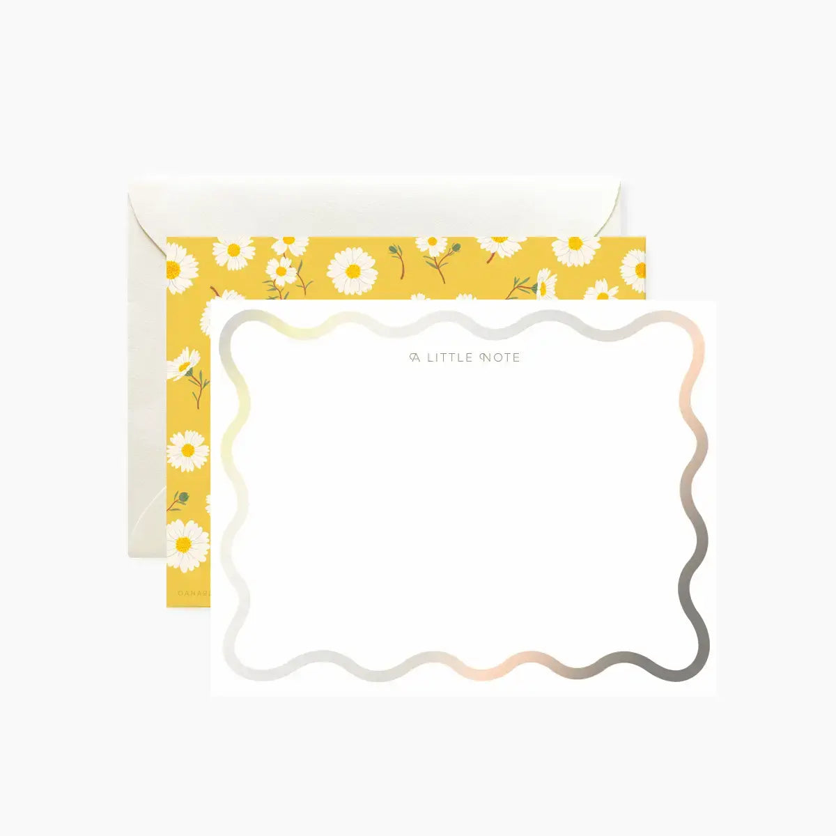 notecards - set of 4 - little note/daisy by botanica paper co.