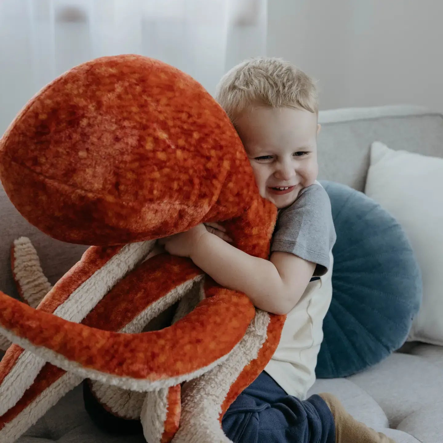 toy - animal plush - pacific red octopus 24" by the petting zoo