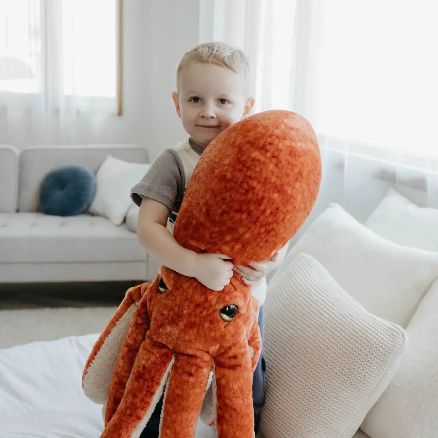 toy - animal plush - pacific red octopus 24" by the petting zoo