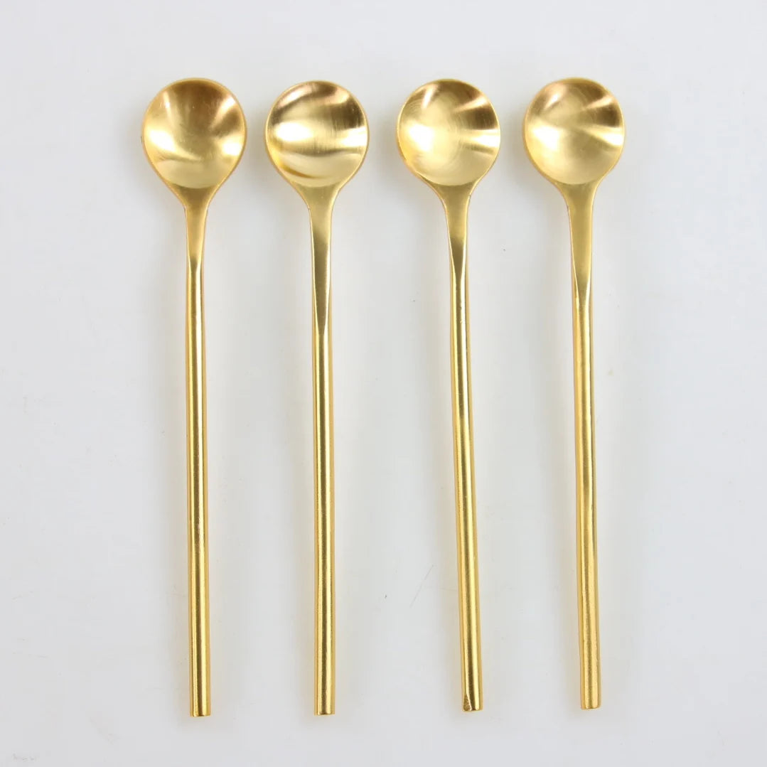 spoon - thin gold - 4.75" short by be home