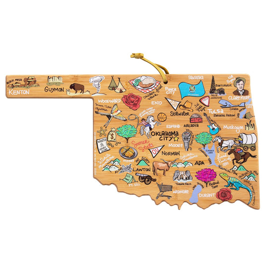 serving board - oklahoma map by totally bamboo