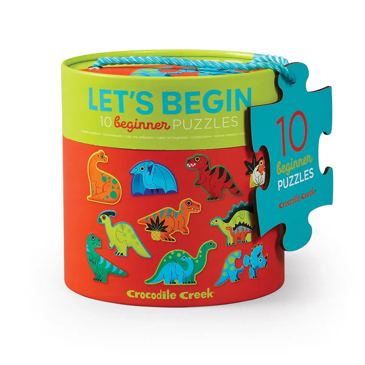 puzzle - let's begin - ten 2-piece - dinosaurs by crocodile creek