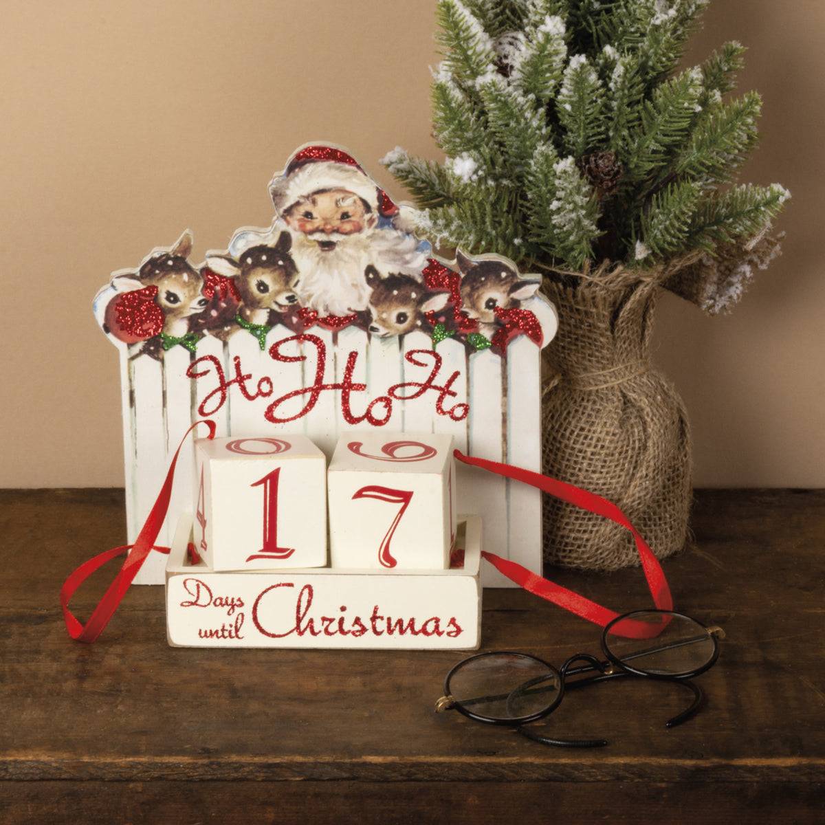 advent block countdown - "ho-ho-ho" days until christmas by primitives by kathy