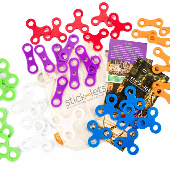 connector set - flexible rubber - 36-piece playdate by stick-lets