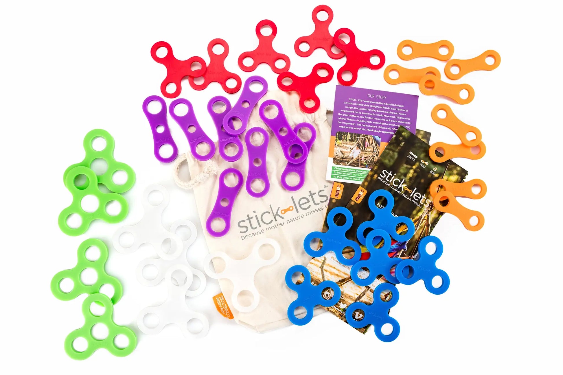 connector set - flexible rubber - 36-piece playdate by stick-lets