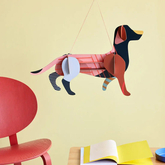 3d mobile puzzle - mascot - maggie dachshund by studio roof