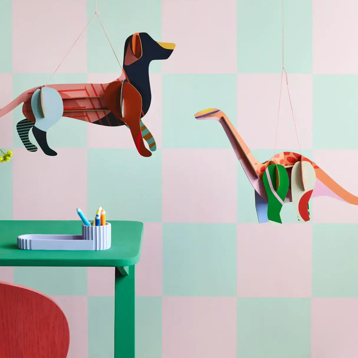3d mobile puzzle - mascot - maggie dachshund by studio roof