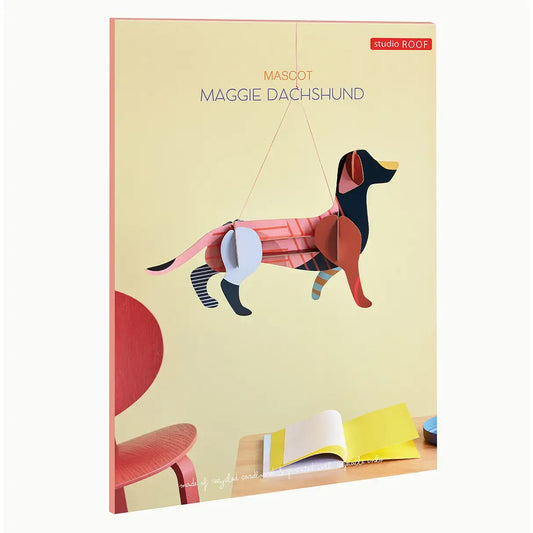 3d mobile puzzle - mascot - maggie dachshund by studio roof