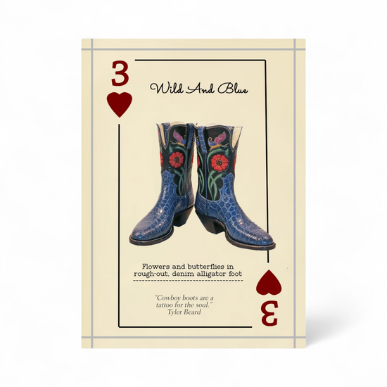 playing cards - cowboy boot by sorrellnotionsandfindings