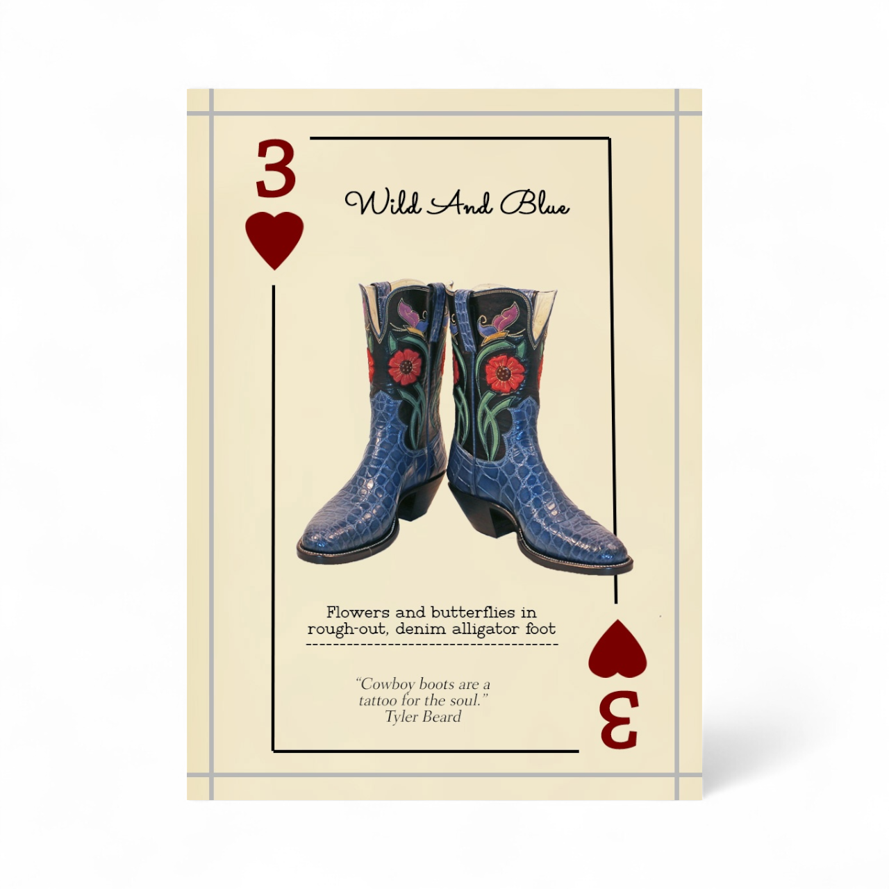 playing cards - cowboy boot by sorrellnotionsandfindings