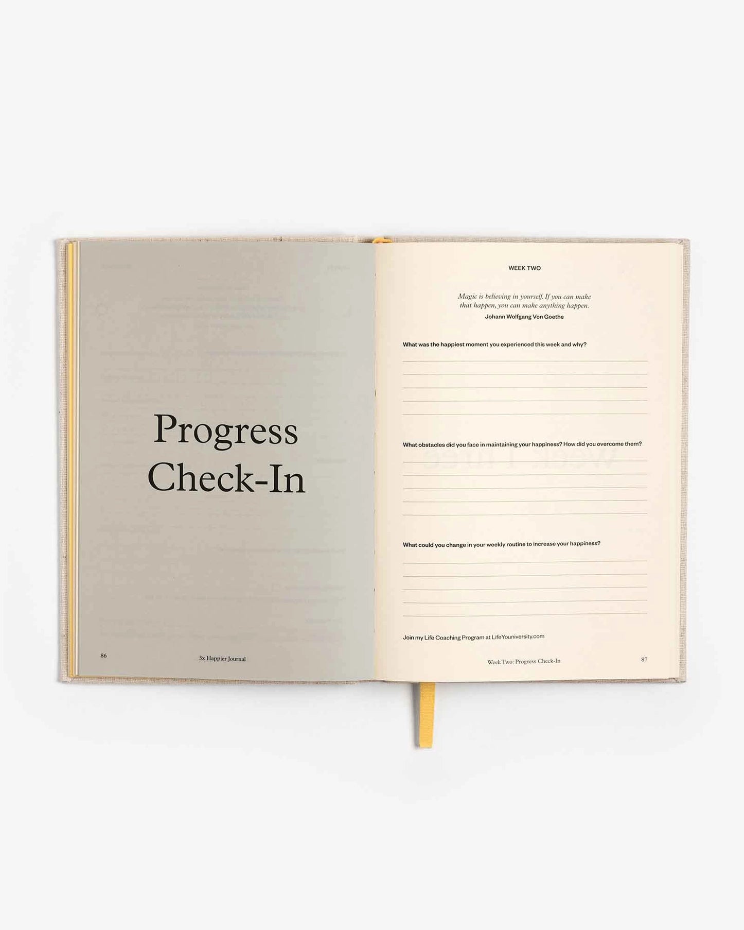 book - journal - 3x happier - guided mental wellness by intelligent change