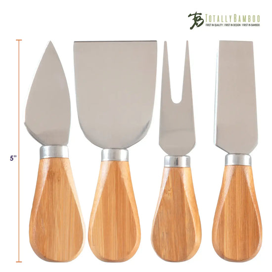 cheese knife set - 4-piece by totally bamboo