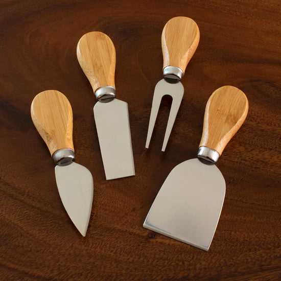 cheese knife set - 4-piece by totally bamboo