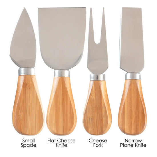 cheese knife set - 4-piece by totally bamboo