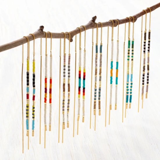 earrings - miyuki seed bead threader by amano studio