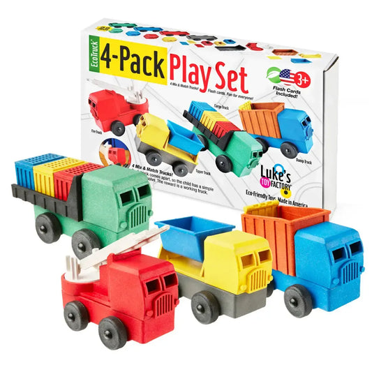 play set - trucks mix & match by luke's toy factory