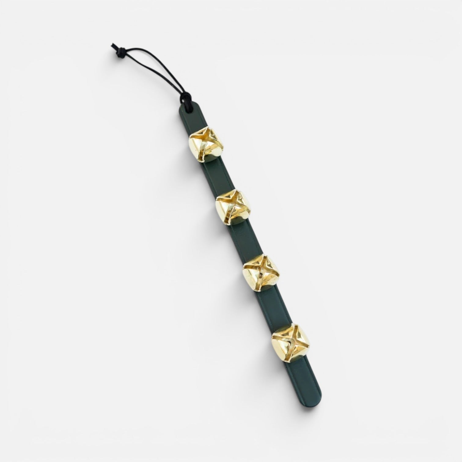 sleigh bells - leather/brass - evergreen by millstream home