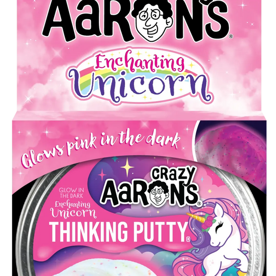 thinking putty - 4" tin - enchanting unicorn by crazy aaron's puttyworld
