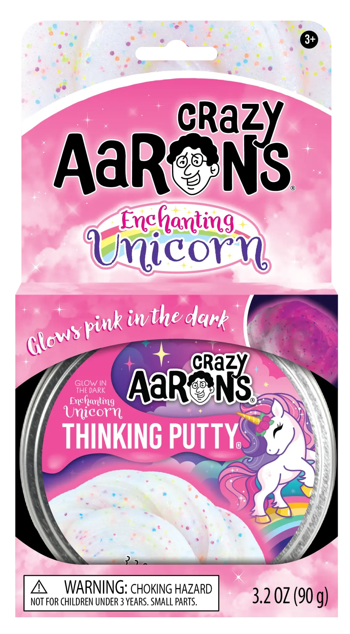 thinking putty - 4" tin - enchanting unicorn by crazy aaron's puttyworld