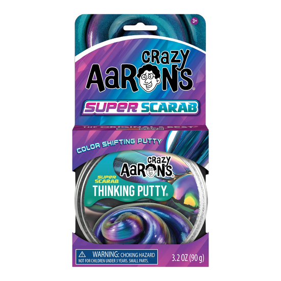 thinking putty - 4" tin - super scarab by crazy aaron's puttyworld