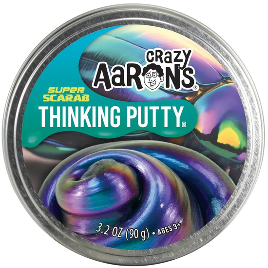 thinking putty - 4" tin - super scarab by crazy aaron's puttyworld