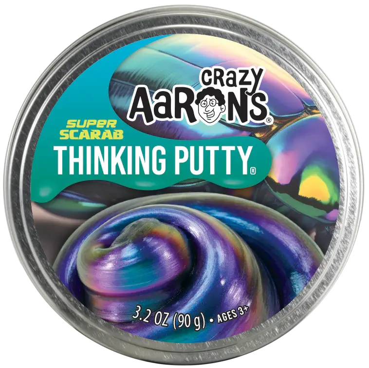 thinking putty - 4" tin - super scarab by crazy aaron's puttyworld
