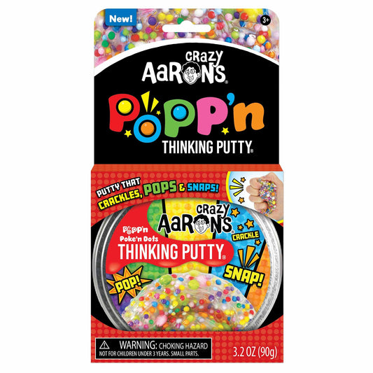 thinking putty tin - poke'n dots - 4" full size by crazy aaron's puttyworld