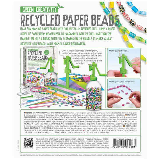 kit - diy - recycled paper beads by toysmith group