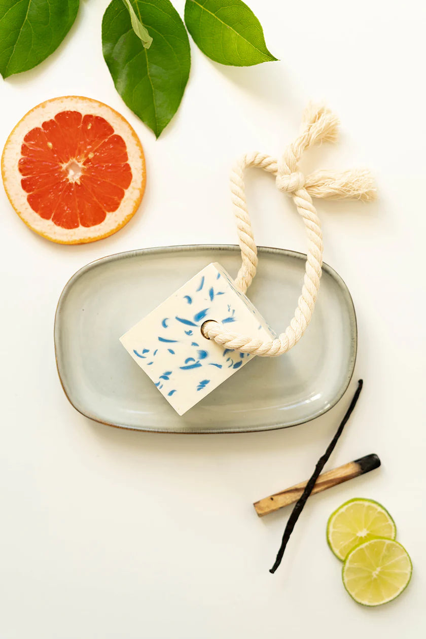 soap-on-a-rope bar - azure drip by soap so co.