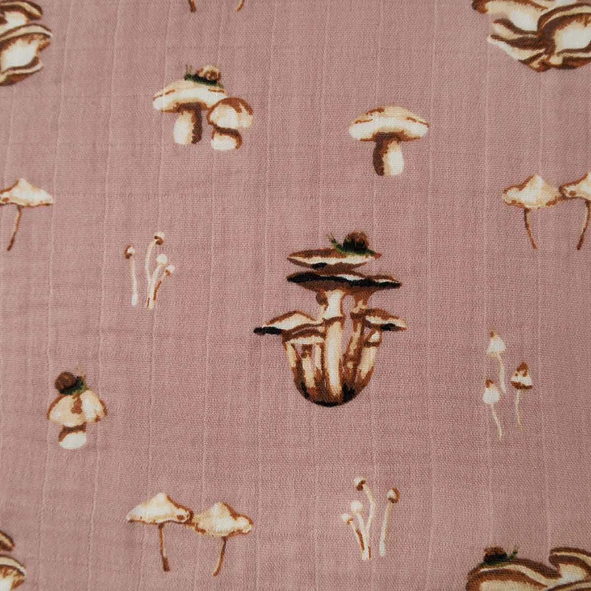 burp cloths - organic cotton - two-piece - mushroom by milkbarn