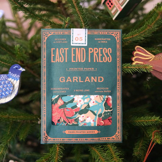 garland - recycled cotton paper - winter foliage by east end press