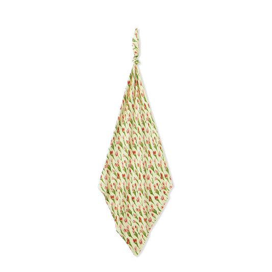 blanket - swaddle - bamboo muslin - tulip by milkbarn