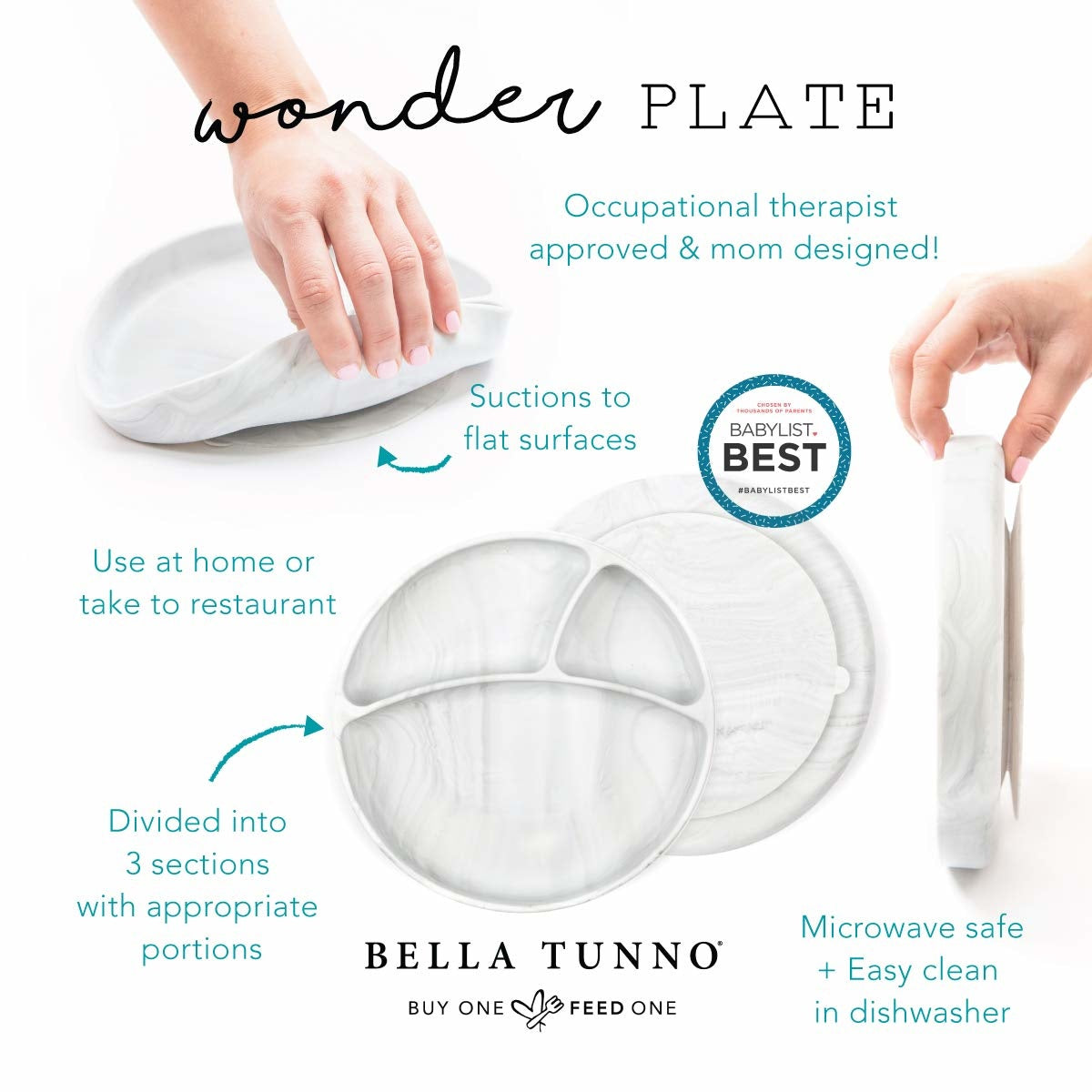 baby silicone suction plate - clean plate club by bella tunno