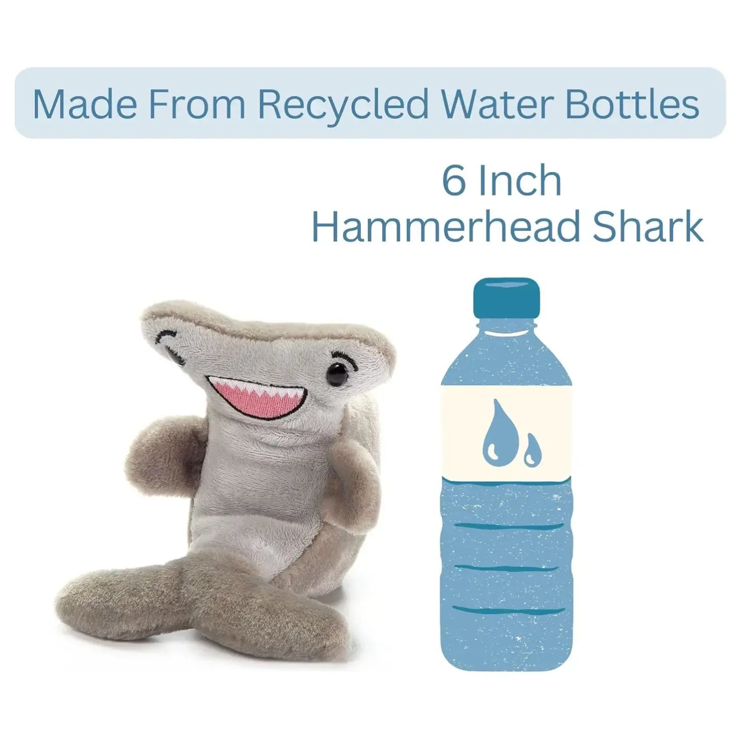 toy - animal plush - nuggetz - hammerhead shark 6" by the petting zoo