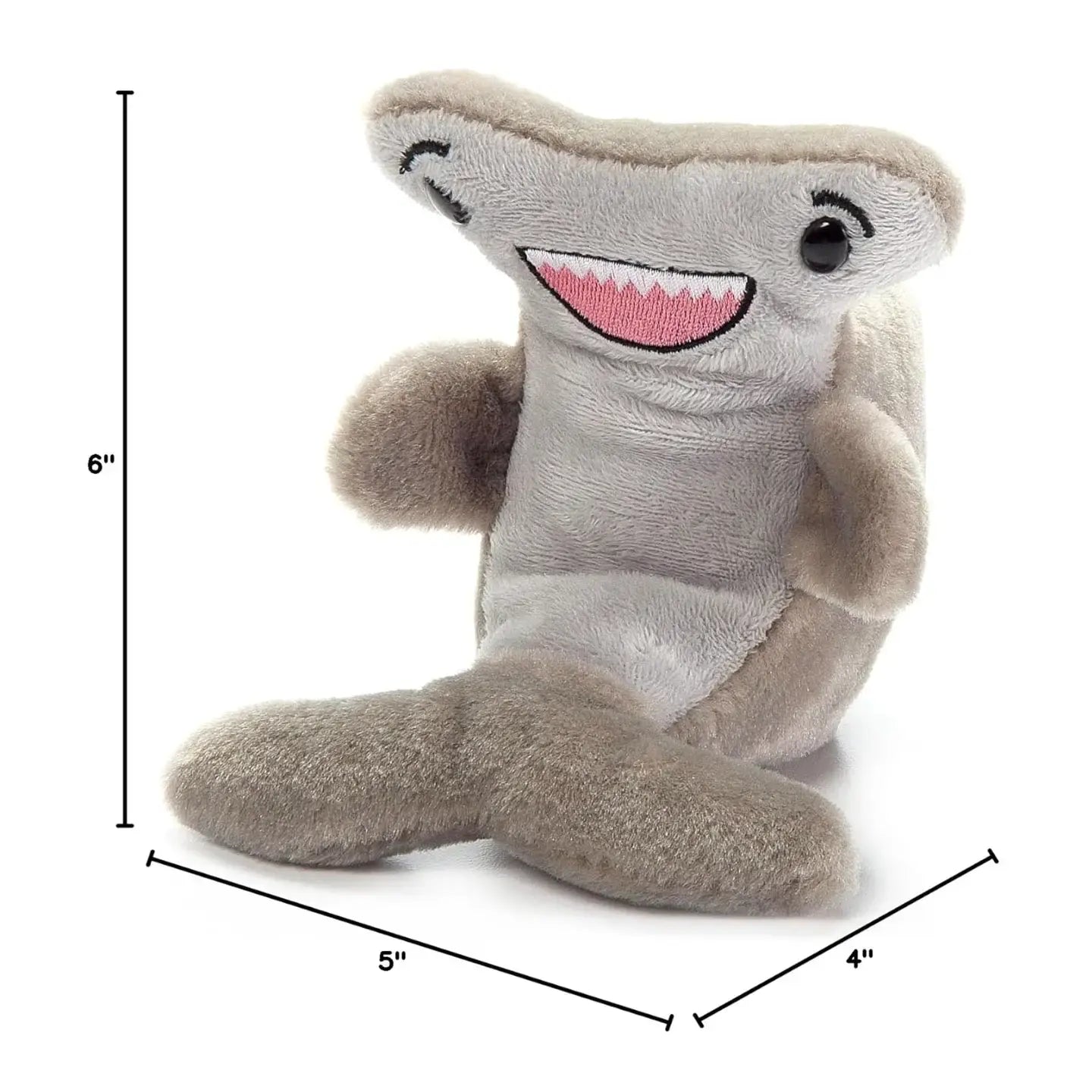 toy - animal plush - nuggetz - hammerhead shark 6" by the petting zoo