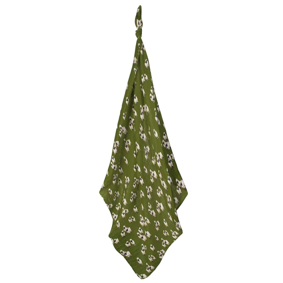 blanket - swaddle - bamboo muslin - valais sheep by milkbarn