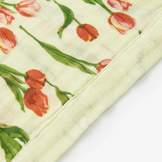 blanket - mini lovey - bamboo muslin - tulip by milkbarn
