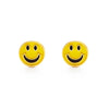 earrings - stud - 70's smiley face - 14kgp by amano studio