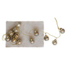 garland - recycled glass ornament - antique gold - etched snowflake - gold cord by creative co-op