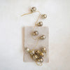 garland - recycled glass ornament - antique gold - etched snowflake - gold cord by creative co-op
