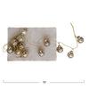 garland - recycled glass ornament - antique gold - etched snowflake - gold cord by creative co-op