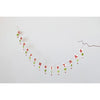 garland - merry christmas - red + white + green diamonds by creative co-op