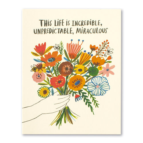 card - birthday - life is incredible by compendium
